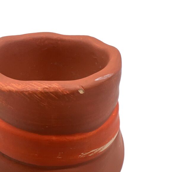 Vtg 1989 Lefton Halloween Scarecrow Ceramic Candle Holder Head Vase Fall Autumn - Picture 5 of 16